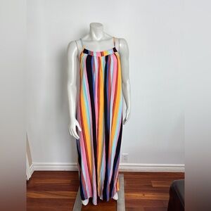 Joe Fresh - Bright Multi-Stripe Maxi Dress. Medium